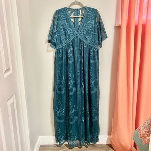 Pinkblush Maternity Teal Maxi Dress - XL